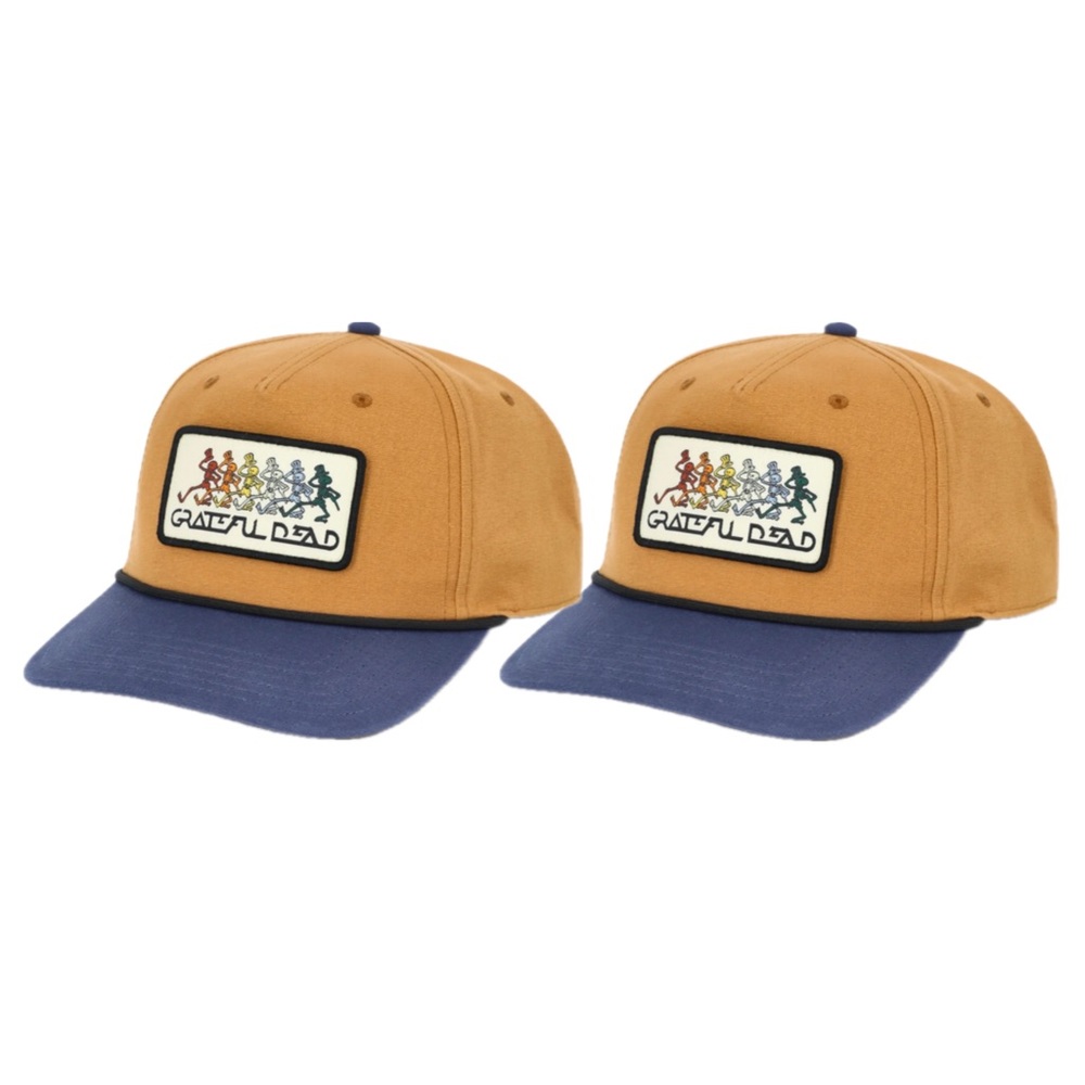 Set of Grateful Dead Two-Tone Ball Cap in Khaki and Navy